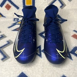 Nike Mercurial Super Fly 7 Academy Cleats Blue 360
